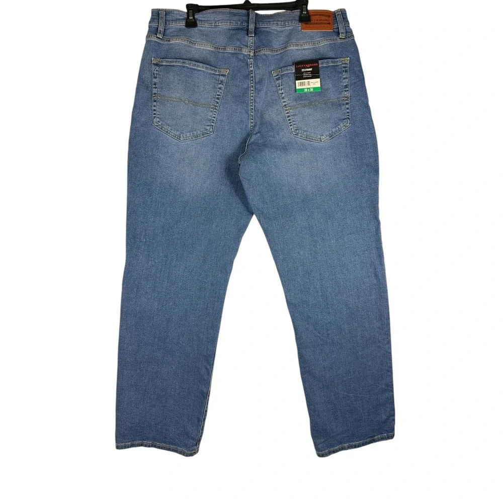 Lucky Brand 223 Straight Leg Mens Jeans 38x30 Blue Stretch Denim 1845290 NEW
